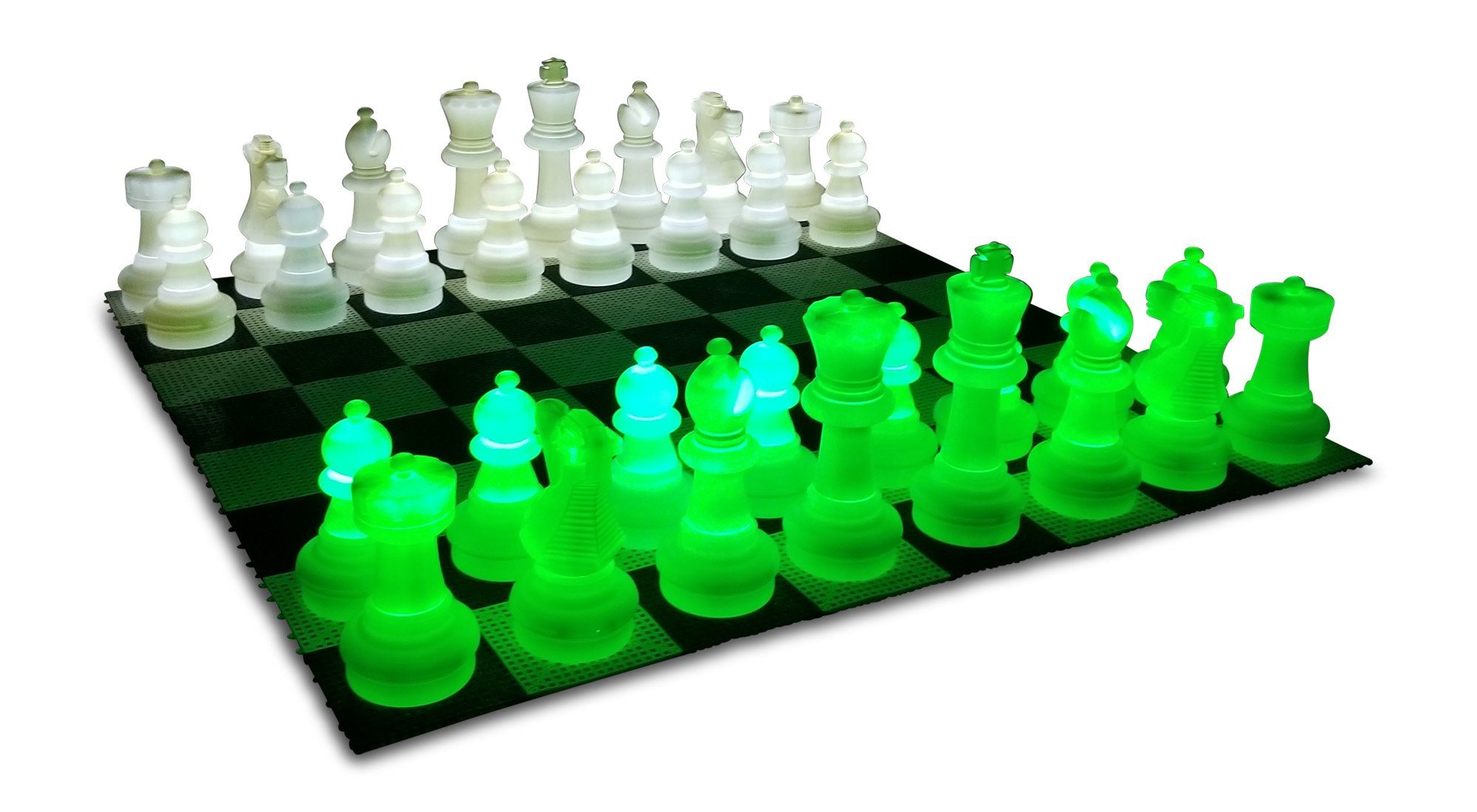 MegaChess 25 Tall Light-Up Giant Chess Set - Day/Night Set - White Side  Illuminates Red