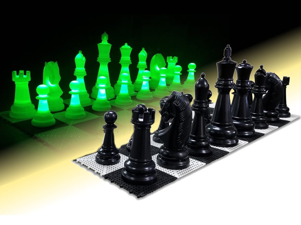 MegaChess 38 Inch Perfect Light-Up Giant Chess Set - Option 3 - Day and  Night Deluxe Set