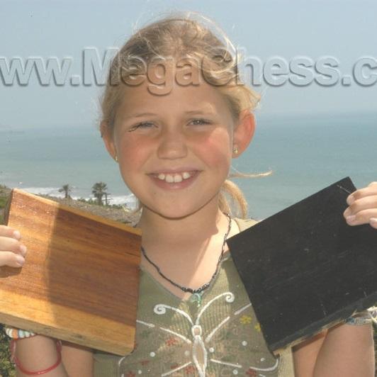 Giant Chess MegaBox Teak Board With 4 Inch Squares