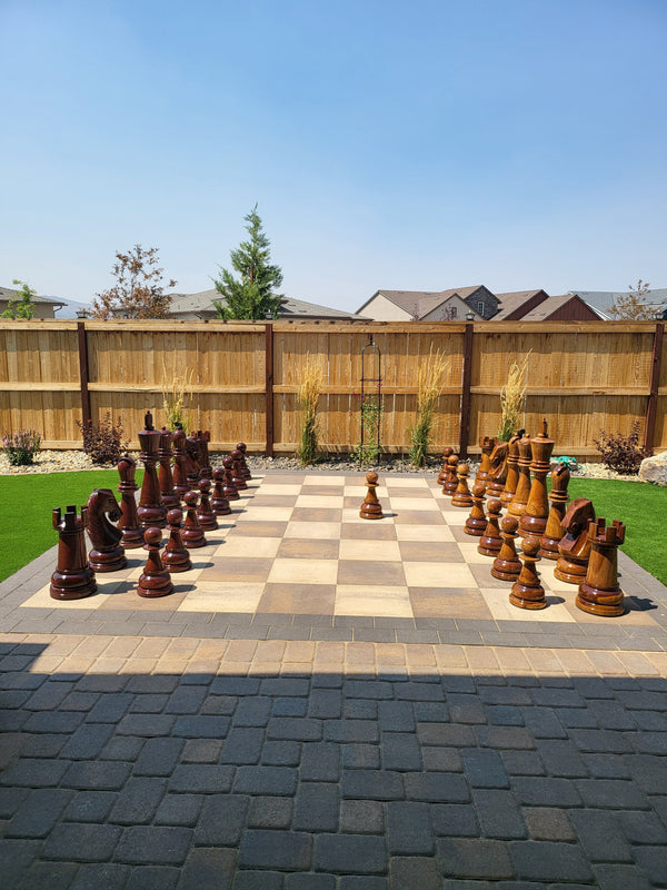 MegaChess 24 Inch Teak Giant Chess Set |  | MegaChess.com