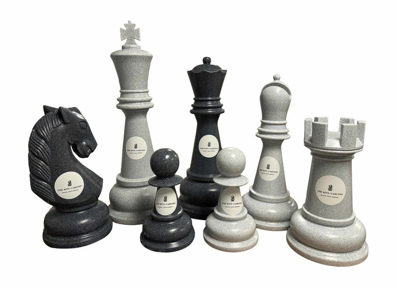 MegaChess 48-Inch Perfect Chess Set | Add Your Logo / Light and Dark Gray | MegaChess.com