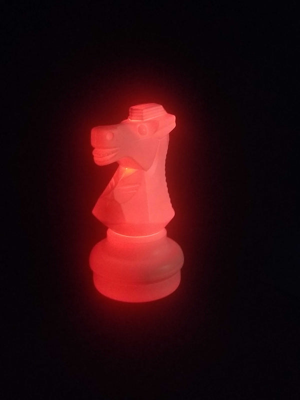 MegaChess 18 Inch LED Knight Individual Plastic Chess Piece - Multi-Color LED Lights 8 Colors | | MegaChess.com