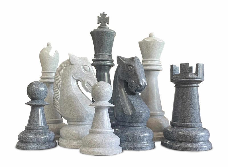 MegaChess 38-Inch Perfect Chess Set | 38" Perfect Set / Light and Dark Gray | MegaChess.com