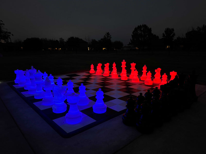 MegaChess 25 Inch Plastic Light-up LED Giant Chess Set | Three Options Available | 25" Day/Night Deluxe Set | MegaChess.com