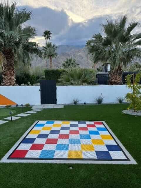 Mega Chess Giant Chess Boards MegaChess Colorful Commercial Grade Rollup Chessboard with 12 Inch Squares Optional Edge Ramps