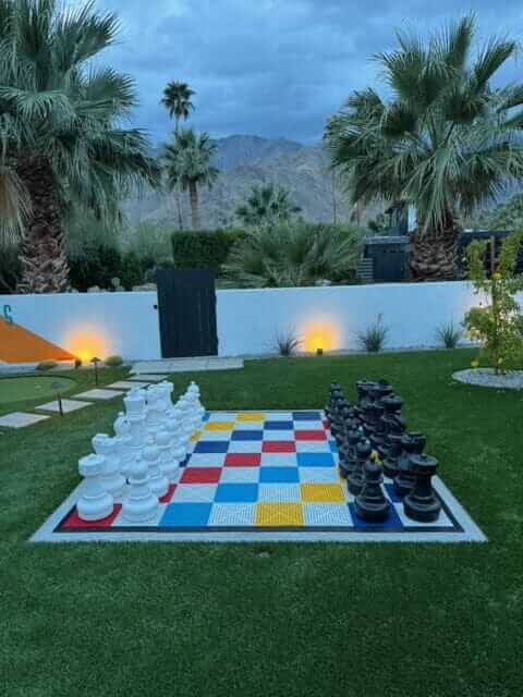 Mega Chess Giant Chess Boards MegaChess Colorful Commercial Grade Rollup Chessboard with 12 Inch Squares Optional Edge Ramps