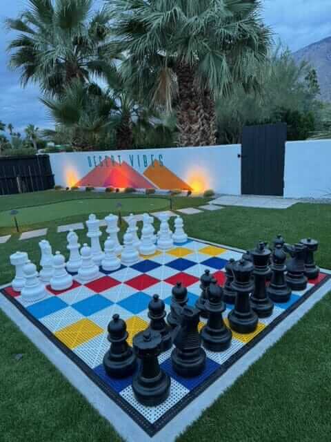 Mega Chess Giant Chess Boards MegaChess Colorful Commercial Grade Rollup Chessboard with 12 Inch Squares Optional Edge Ramps