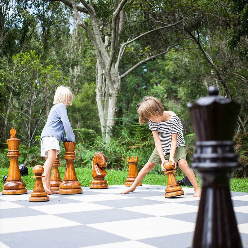 Mega Chess Giant Chess Sets MegaChess 24 Inch Hand Carved Teak Giant Chess Set