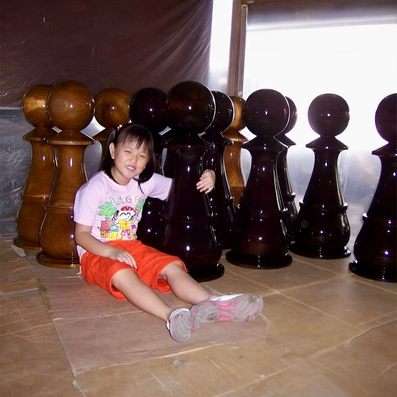 Mega Chess Giant Chess Sets MegaChess 72 Inch Teak Giant Chess Set