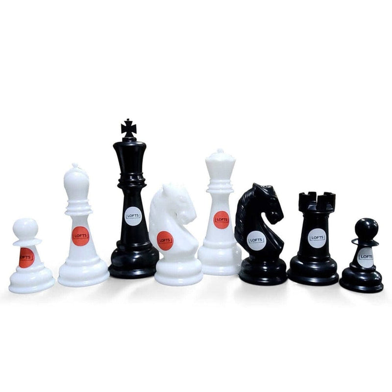 MegaChess Floor Games Add Your Logo / Black and White MegaChess 26 Inch Perfect Giant Chess Set