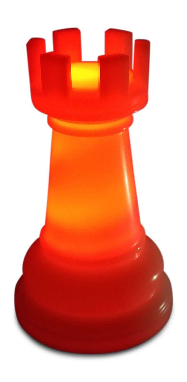 MegaChess Floor Games MegaChess 14 Inch Perfect Rook Light-Up Giant Chess Piece - Multi-Color LED Lights 8 Colors