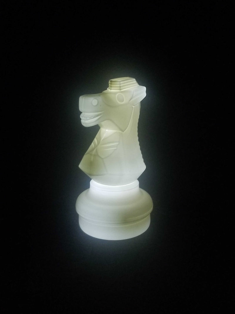 MegaChess Floor Games MegaChess 18 Inch LED Knight Individual Plastic Chess Piece - Multi-Color LED Lights 8 Colors