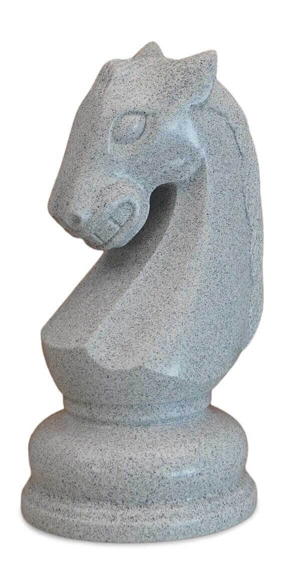 MegaChess Floor Games MegaChess 23 Inch Light Gray Perfect Knight Giant Chess Piece