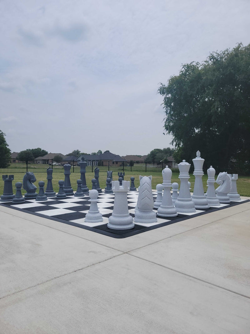 MegaChess Floor Games MegaChess 26 Inch Perfect Giant Chess Set | Light And Dark Gray