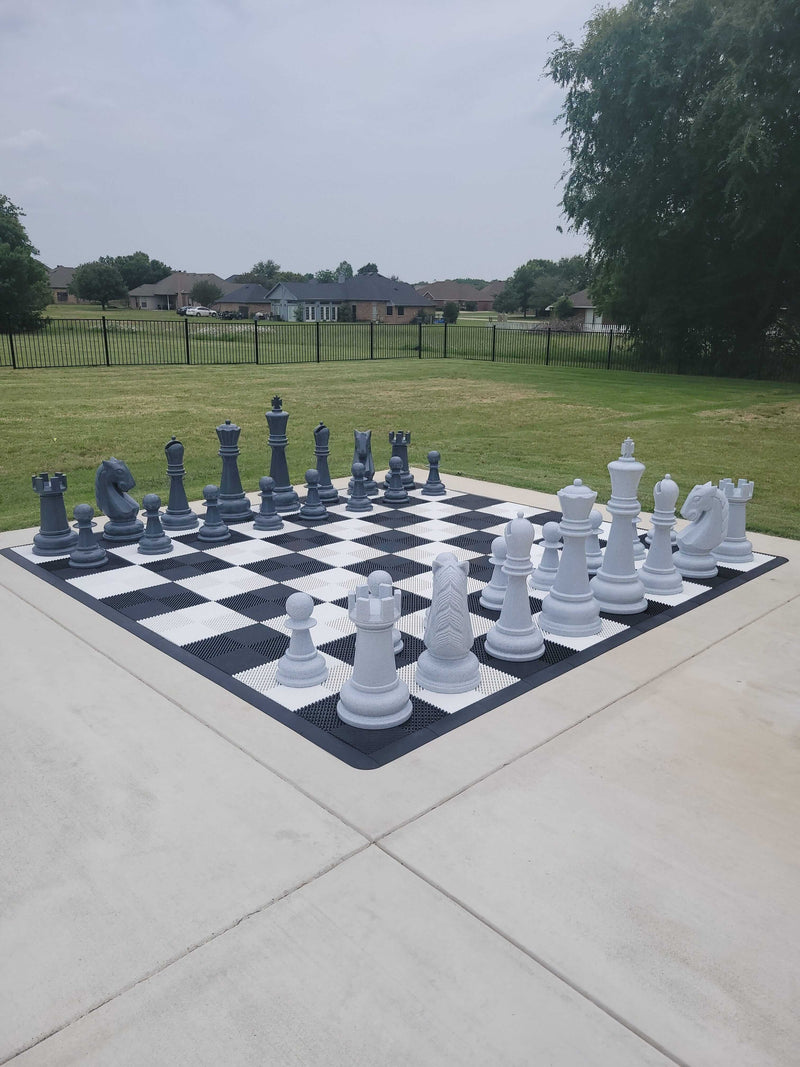 MegaChess Floor Games MegaChess 26 Inch Perfect Giant Chess Set | Light And Dark Gray