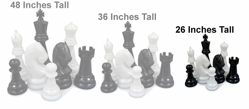 MegaChess Floor Games MegaChess 26 Inch Perfect Giant Chess Set | Light And Dark Gray