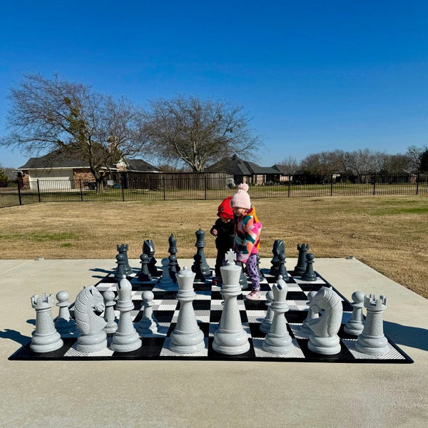 MegaChess Floor Games MegaChess 26 Inch Perfect Giant Chess Set | Light And Dark Gray