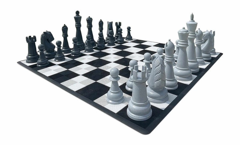 MegaChess Floor Games MegaChess 48 Inch Perfect Chess Set | Light & Dark Gray