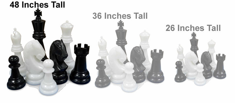 MegaChess Floor Games MegaChess 48 Inch Perfect Chess Set | Light & Dark Gray