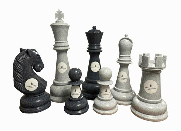 MegaChess Floor Games MegaChess Personalized 26 Inch Perfect Chess Set - Light And Dark Gray