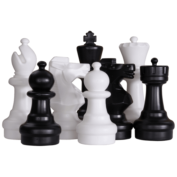  MegaChess Large Premium Chess Pieces Complete Set with 12 Inch  Tall King - Black and White : Toys & Games