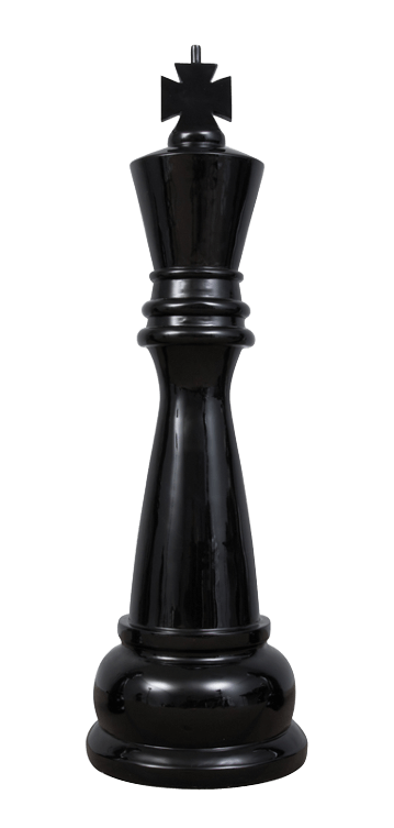 Giant Chess Piece 48 Inch Black Fiberglass King | MegaChess