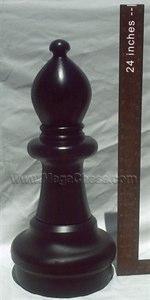  MegaChess Individual Chess Piece - Bishop - 21 Inches Tall -  Black : Toys & Games