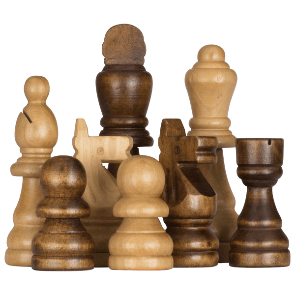  LuckyWish Large Wood Chess Pieces,4.3 Inch King,Chess Pieces  Only, No Board : Toys & Games