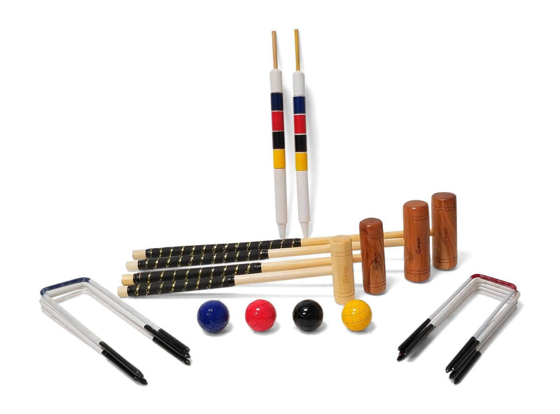 Mega Chess Bowling and Tossing Games Family Croquet Set - 4 Player 9 Hoop Version