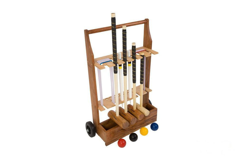 Mega Chess Bowling and Tossing Games Family Croquet Set - 4 Player 9 Hoop Version