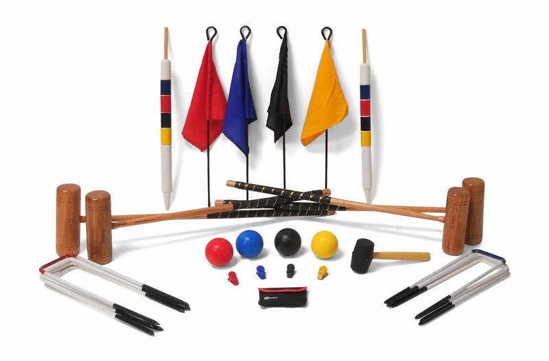 Mega Chess Bowling and Tossing Games Professional Croquet Set - 4 Player - 9 Hoop Version