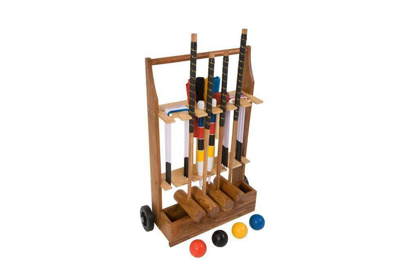 Mega Chess Bowling and Tossing Games Professional Croquet Set - 4 Player - 9 Hoop Version