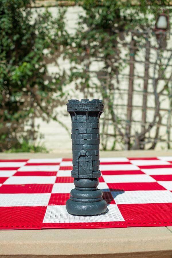 Mega Chess Buy Individual Chess Pieces MegaChess 14 Inch Dark Fiberglass Medieval Rook Giant Chess Piece