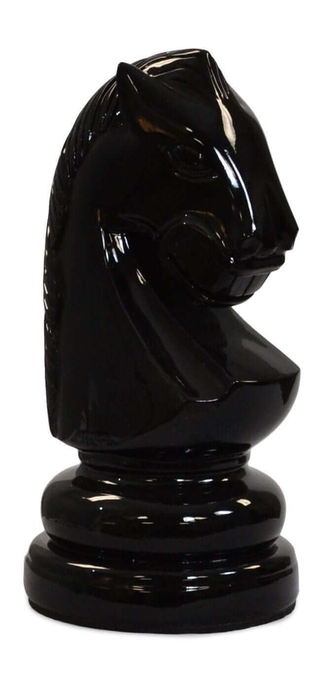 Mega Chess Buy Individual Chess Pieces MegaChess 16 Inch Black Fiberglass Knight Giant Chess Piece