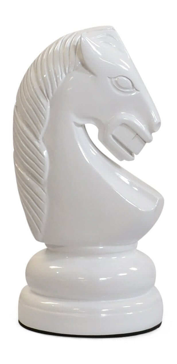 Mega Chess Buy Individual Chess Pieces MegaChess 16 Inch White Fiberglass Knight Giant Chess Piece