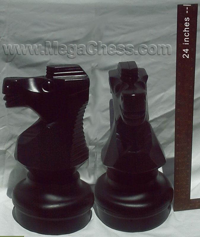 Mega Chess Buy Individual Chess Pieces MegaChess 18 Inch Dark Plastic Knight Giant Chess Piece