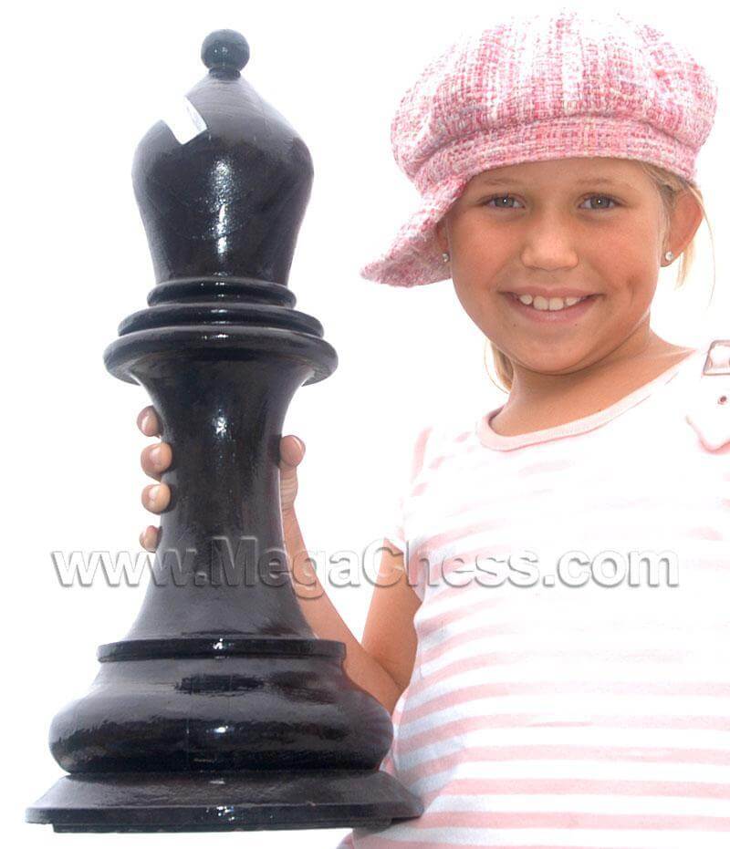 Mega Chess Buy Individual Chess Pieces MegaChess 18 Inch Dark Teak Bishop Giant Chess Piece