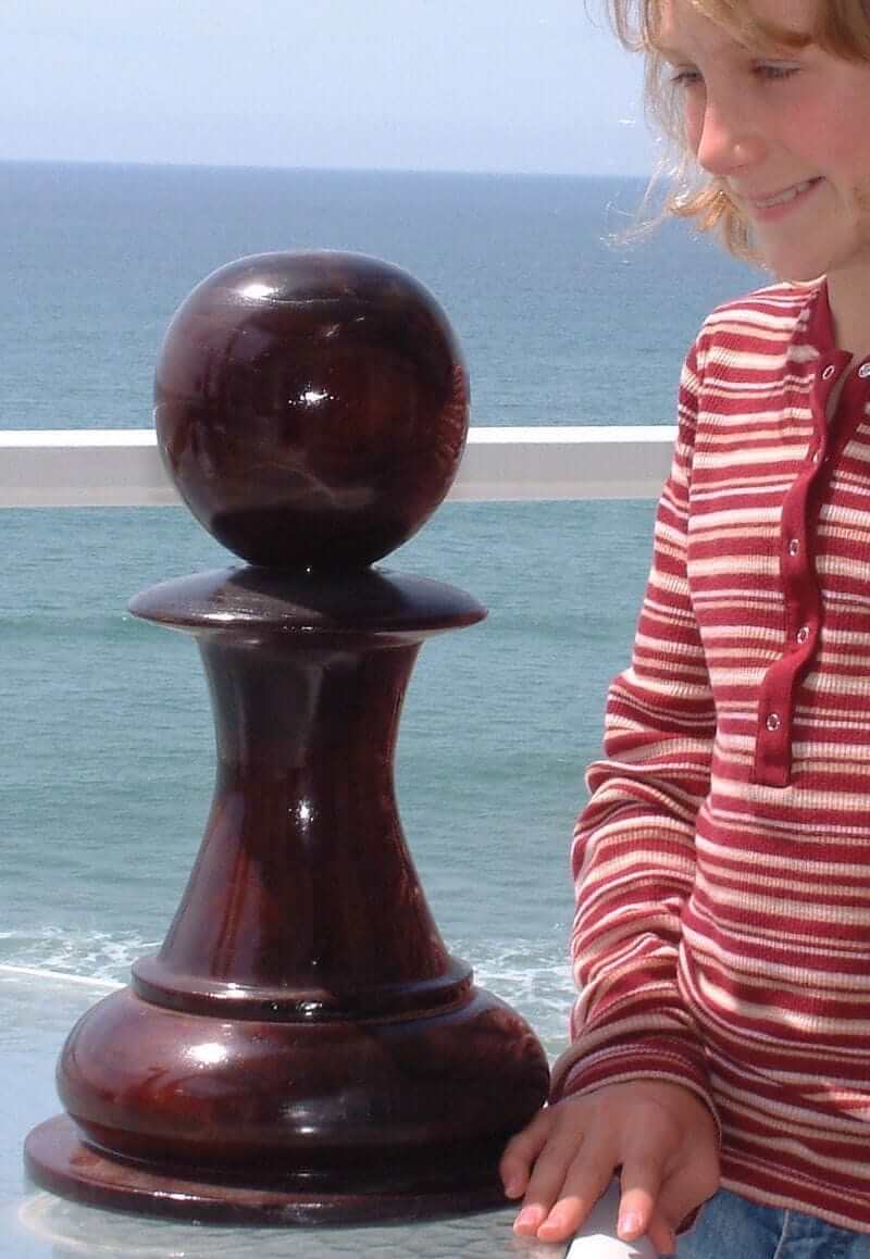 Mega Chess Buy Individual Chess Pieces MegaChess 18 Inch Dark Teak Pawn Giant Chess Piece