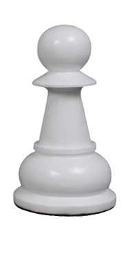 Mega Chess Buy Individual Chess Pieces MegaChess 20 Inch White Fiberglass Pawn Giant Chess Piece