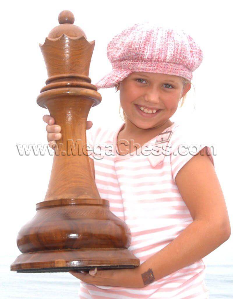 Mega Chess Buy Individual Chess Pieces MegaChess 21 Inch Light Teak Queen Giant Chess Piece