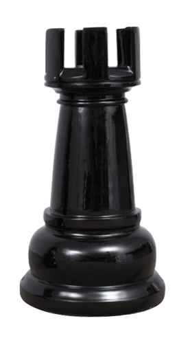 Mega Chess Buy Individual Chess Pieces MegaChess 23 Inch Black Fiberglass Rook Giant Chess Piece