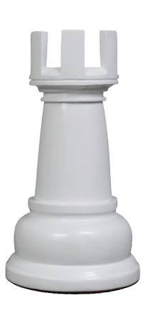 Mega Chess Buy Individual Chess Pieces MegaChess 23 Inch White Fiberglass Rook Giant Chess Piece