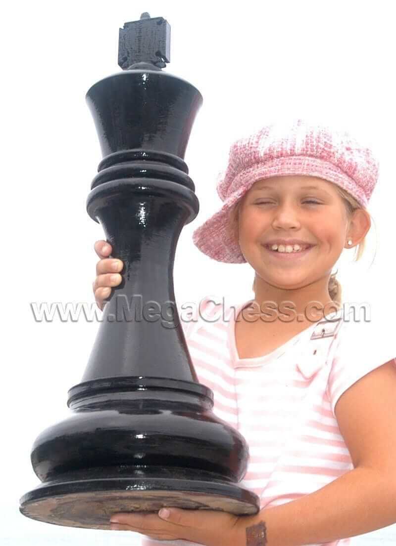 Mega Chess Buy Individual Chess Pieces MegaChess 24 Inch Dark Teak King Giant Chess Piece