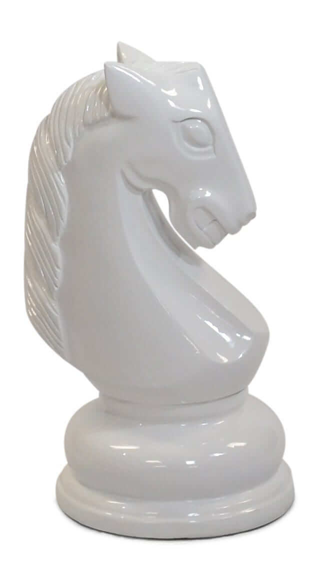 Mega Chess Buy Individual Chess Pieces MegaChess 24 Inch White Fiberglass Knight Giant Chess Piece