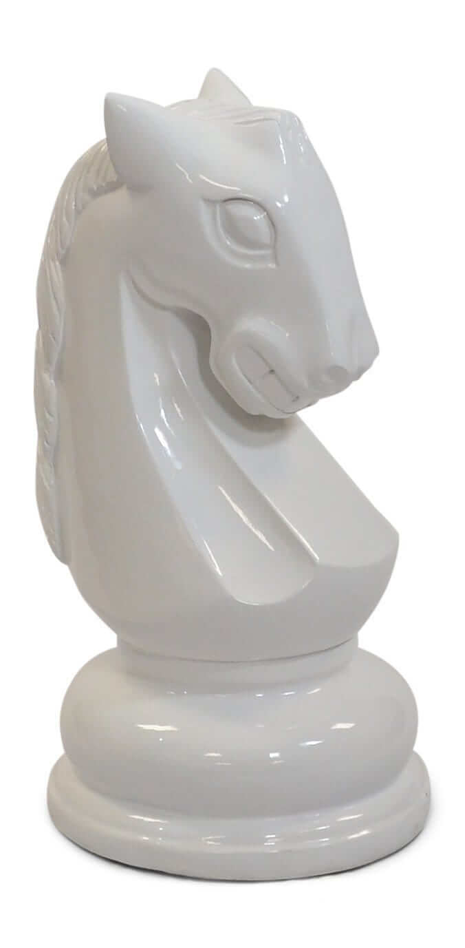 Mega Chess Buy Individual Chess Pieces MegaChess 24 Inch White Fiberglass Knight Giant Chess Piece