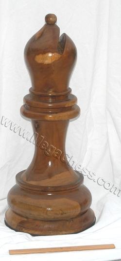 Mega Chess Buy Individual Chess Pieces MegaChess 27 Inch Light Teak Bishop Giant Chess Piece