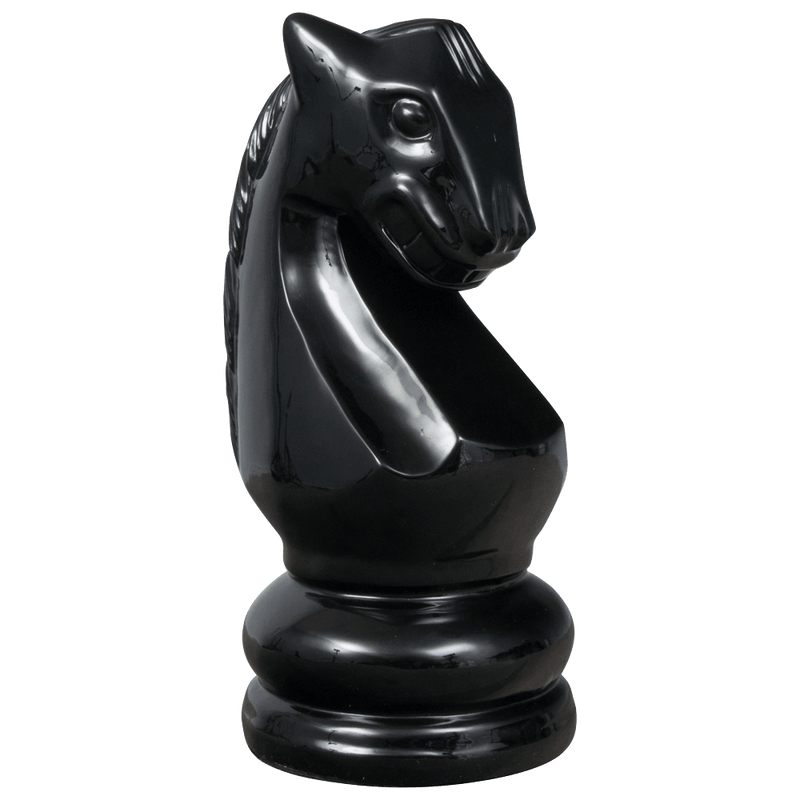 Mega Chess Buy Individual Chess Pieces MegaChess 28 Inch Black Fiberglass Knight Giant Chess Piece