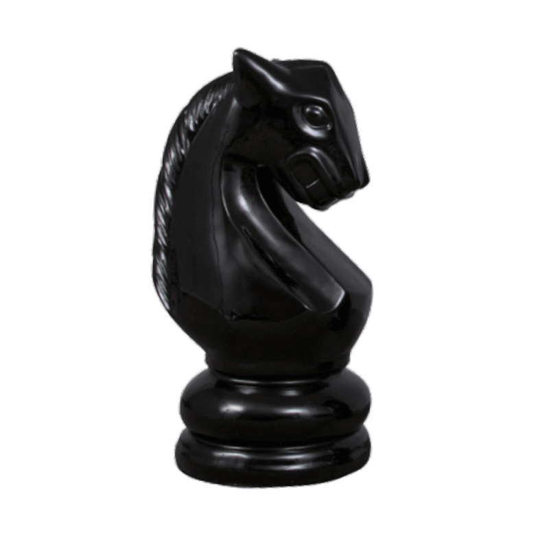 Mega Chess Buy Individual Chess Pieces MegaChess 28 Inch Black Fiberglass Knight Giant Chess Piece