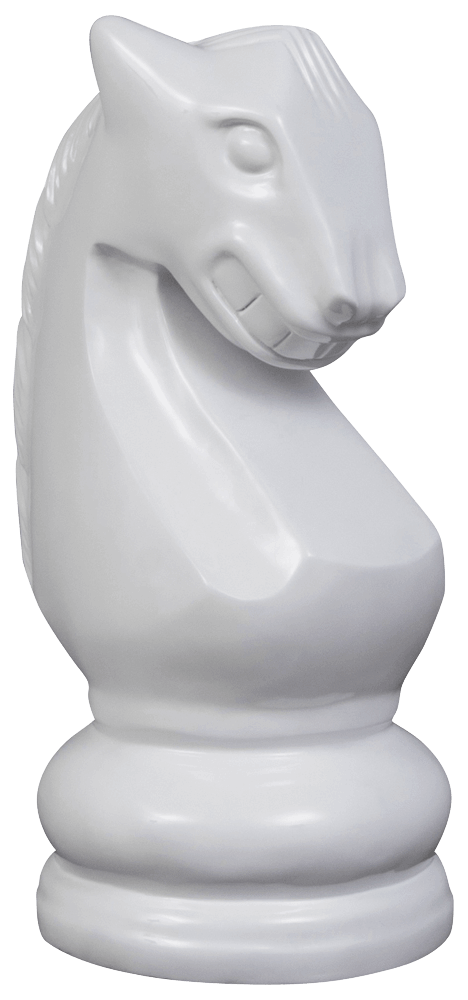 Mega Chess Buy Individual Chess Pieces MegaChess 28 Inch White Fiberglass Knight Giant Chess Piece