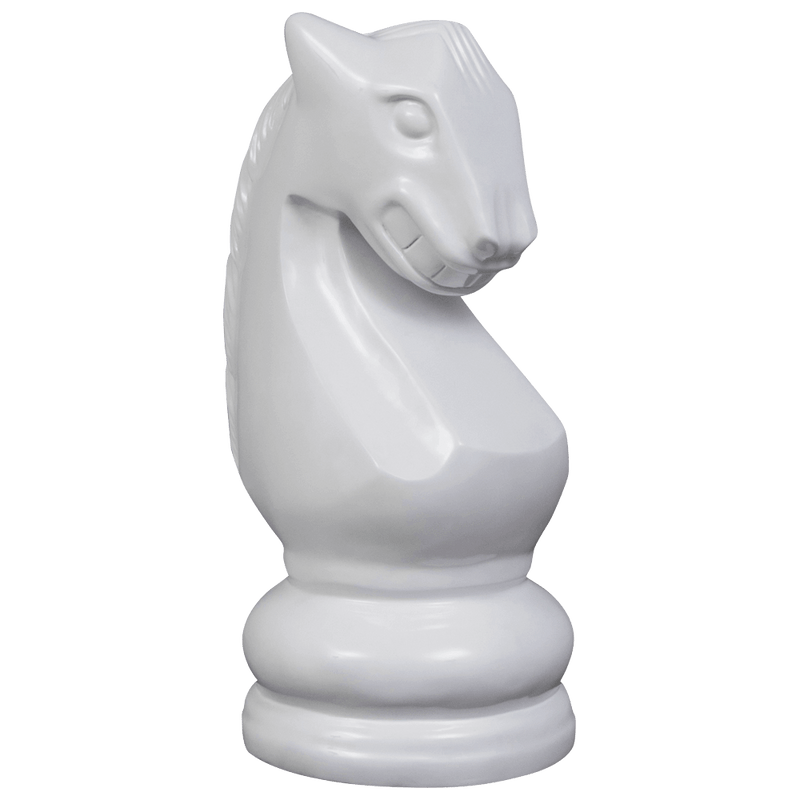 Mega Chess Buy Individual Chess Pieces MegaChess 28 Inch White Fiberglass Knight Giant Chess Piece